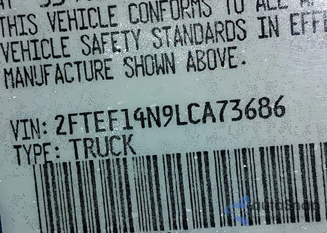 1990 Ford F150 из США, поврежденный, VIN 2FTEF14N9LCA73686